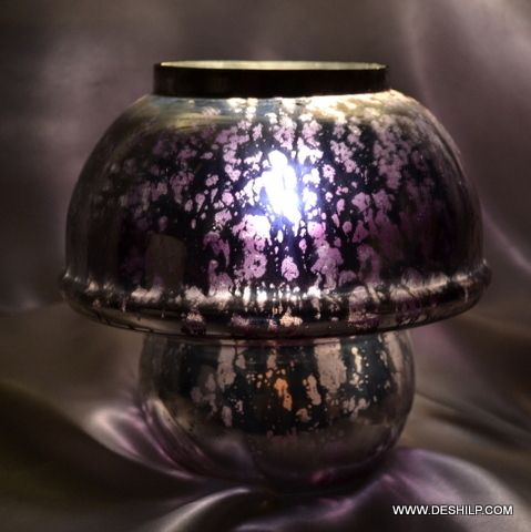 Silver Glass Table Lamp