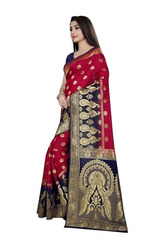 4 Colors Available Women Silk Sarees