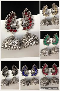 Designer Peacock Jhumka Earring