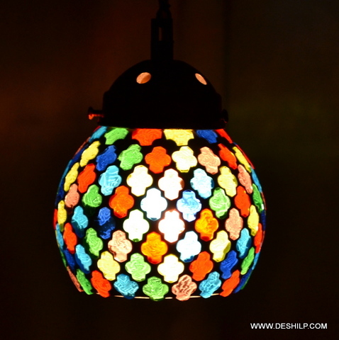 Rooftop Small Mosaic Decor Wall Hanging - Color: Multi
