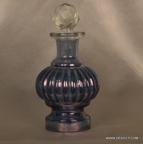 Purple Glass Decanter And Glass Stopper