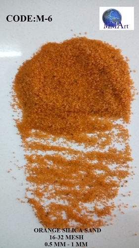 color coating orange silica quartz sand and grit 0.5-1 mm water proof color coated silica sand