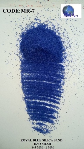 Blue Colored Silica Sand and color coated silica water proof sand with fine mesh size