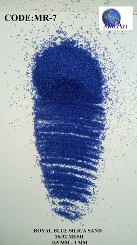 Blue Colored Silica Sand