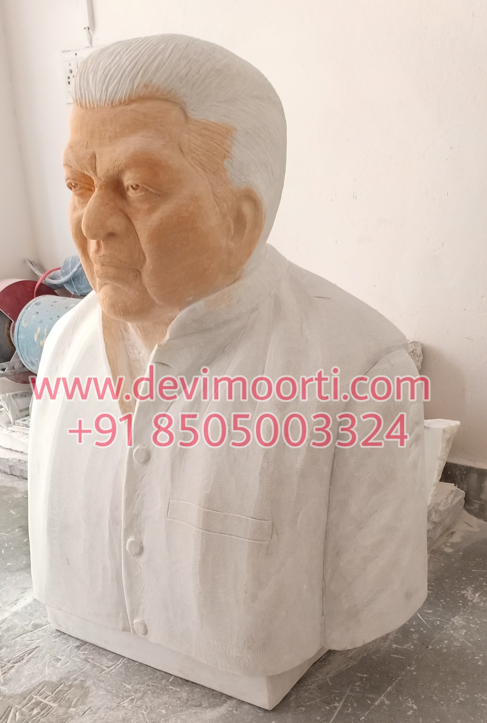 Marble Bust Human Statue