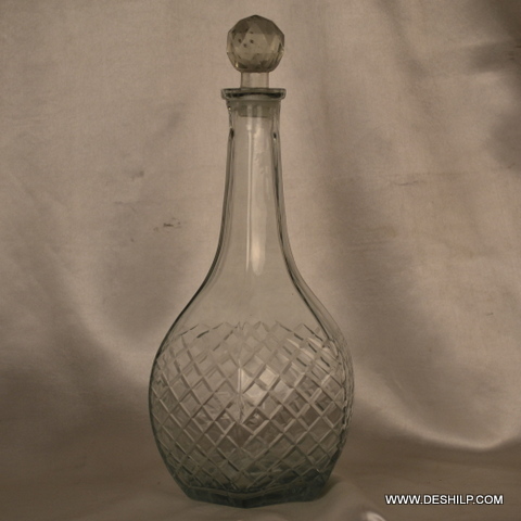 Long Glass Cut Flower Vase