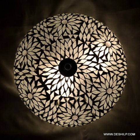 Black & White Mosaic Wall Ceiling Light