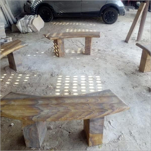 Brown Sandstone Garden Bench