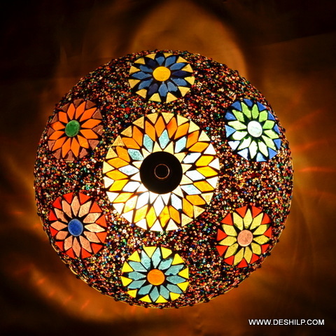 Multicolor Colorful Glass Ceiling Light