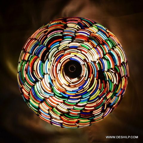 Multicolor Bangle Mosaic Wall Ceiling Light