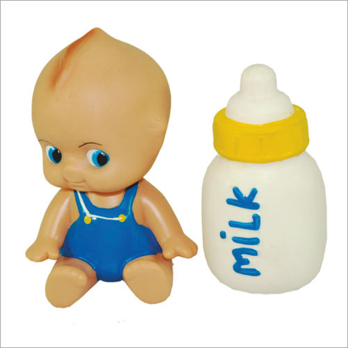 Plastic Baby Doll with Milk Bottle