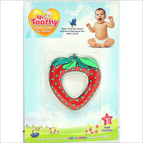 PVC Water Filled Strawberry Shape Teether