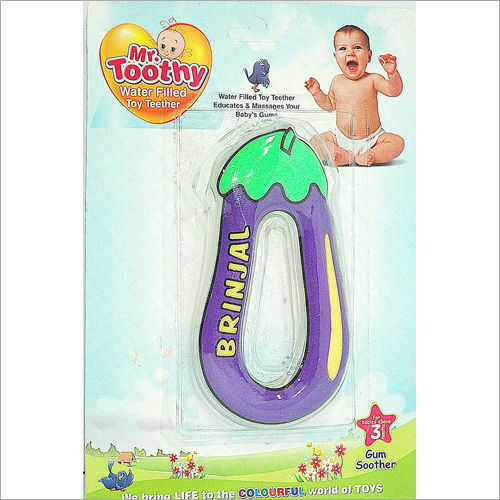 PVC Water Filled Brinjal Shape Teether