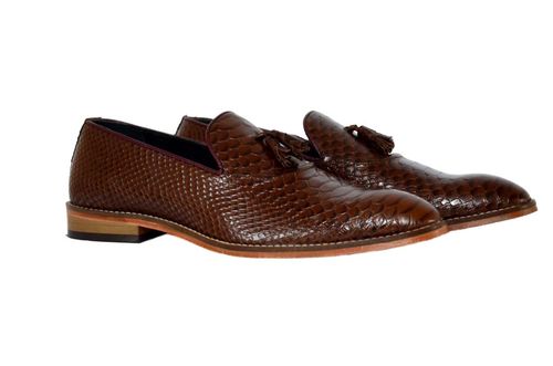 Men'S Brown Formal Leather Shoes Size: As Required
