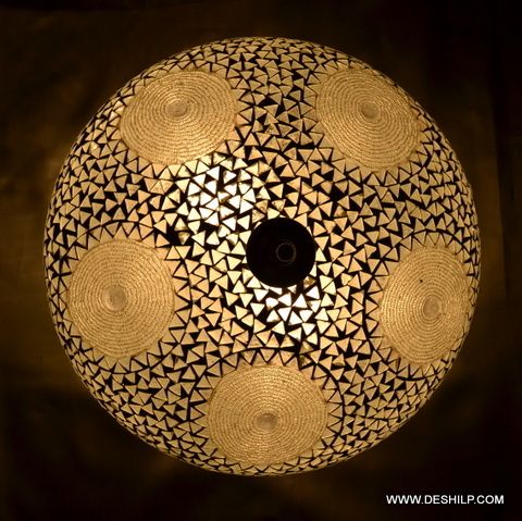 Golden Beautiful Glass Ceiling Light