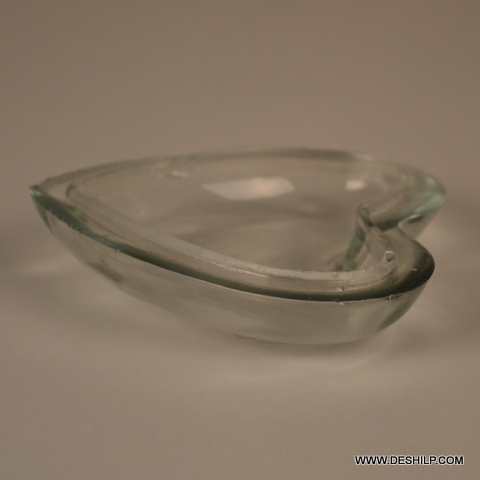 Heart Shape Glass Clear Bowl