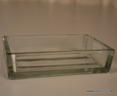 Squire Shape Glass Clear Plates
