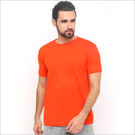 Orange Colour Plain T-Shirt