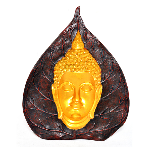 Home Decorative Resin Leaf Design Buddha Statue