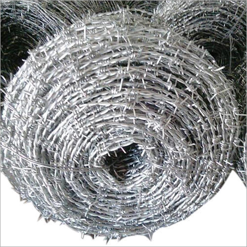 GI Barbed Wire - Galvanized Steel, Silver and Gray Color | High Tensile Strength, Rust Resistant Surface, Ideal for Netting and Wiring