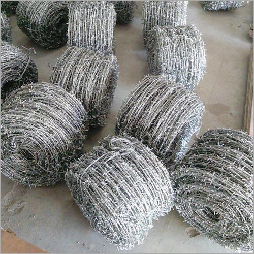 Silver Galvanized Barbed Wire