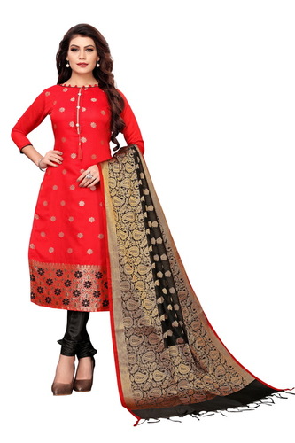 Traditional Wear Banarasi Suit Dress Material
