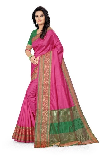 8 Ladies Wooven Silk Saree