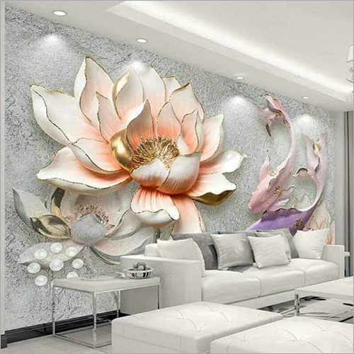 Living Room Interior Decoration Services - Non-woven Material, Various Dimensions, Matte White Finish | Light Weight, Paste Installation Method, Ideal for Interior Usage