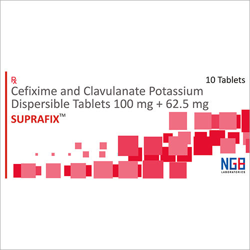 100 + 62.5 Mg Cefixime And Clavulanate Potassium Dispersible Tablets General Medicines