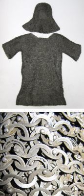 Chain Mail Shirt With Cowl Riveted Oil Finish