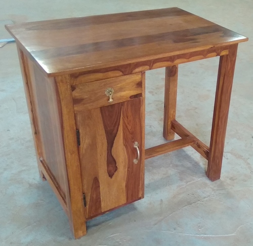 Solid Wood Study Desk With Drawer & Door