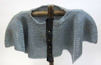 Chain Mail Half Shirt 16 Gauge 8 Mm - Solid Steel 8mm, Silver, Hand-built Roman Style Outdoor Armor