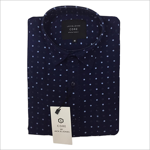 Mens Slim Fit Dotted Shirt