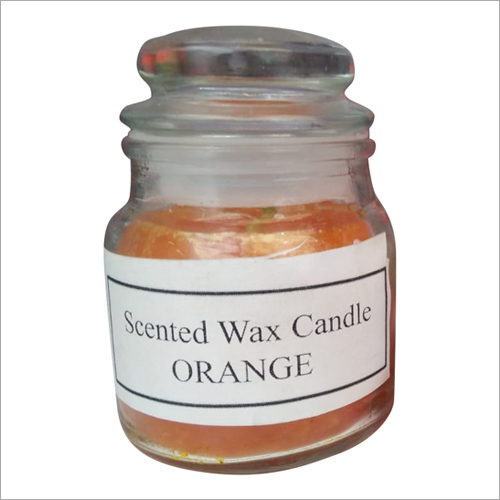 Scented Orange Wax Candle