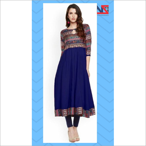 Blue Ladies Designer Anarkali Kurti