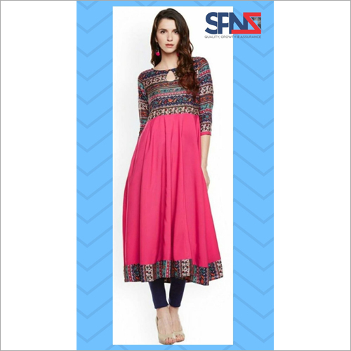 Pink Ladies Anarkali Kurti