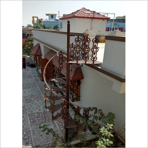 Outdoor Spiral Cast Iron Staircase