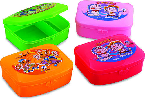 Pogo Lunch Box - Plastic Material, Multi-Color Design | Durable PP Construction, Ideal for School and Work Meals