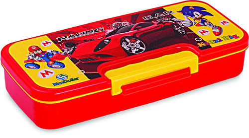 Kidzi Big Pencil Box - Plastic PP, Rectangular Shape | Ideal for Organizing Stationery with Ample Storage Space