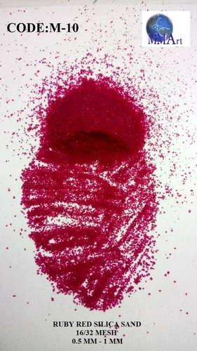 Bilk Export Ruby Red Colored Silica Sand For Art And Decoration Use