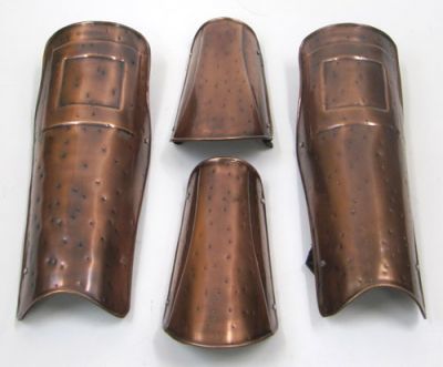 Spartan Arm Leg Guards with copper finish