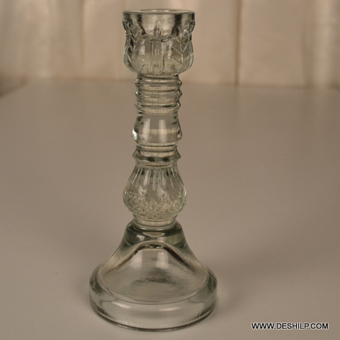 CrystalRise Glass Pillar Holder
