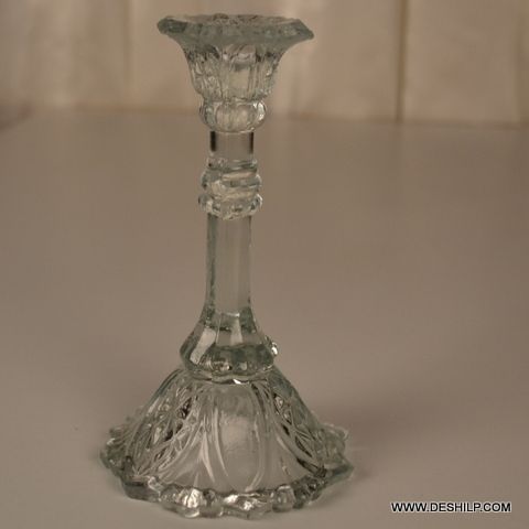 Glass Pillar Candle Holder