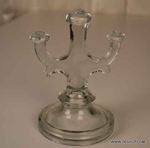 Glass Clear Stick Candle Holder