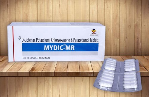 Diclofenac Potassium Chlorzoxazone  Paracetamol Tablet Application: Analgesic