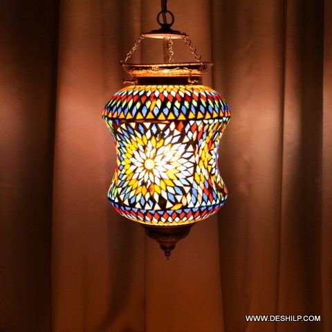 Multi Mosaic Wall Hanging Lamp