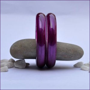 Modern Ladies Purple Glass Bangle