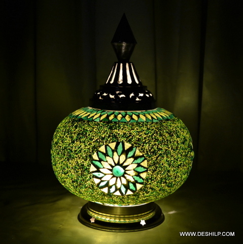 Green Mosaic Table Lamp