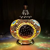 Modern Art Decorated Glass Mosaic Table Lamp - Color: Multicolor