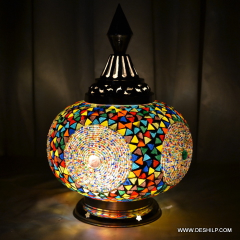 Multi Mosaic Table Lamp